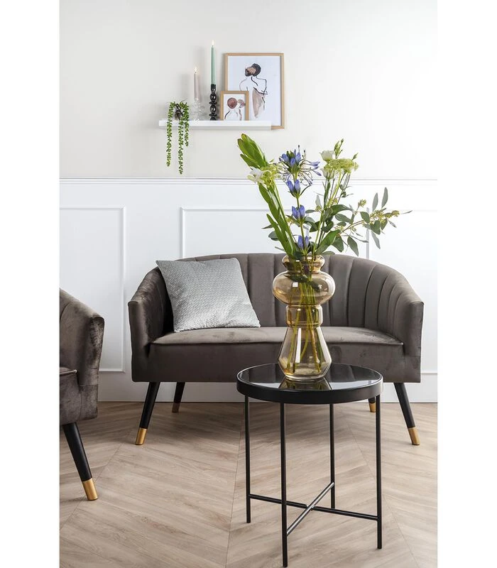 Leitmotiv Stoel Royal - Velvet Taupe Groen - 70x71x80cm 3 Leitmotiv Stoel Royal - Velvet Taupe Groen - 70x71x80cm - Afbeelding 3