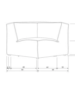 Silvijn Hoekelement - Bouclé - Turtle - 74x99x99 -Huishoudelijke Producten Winkel bde60d8eb4a24c26b1d8c1aa93b5e0df