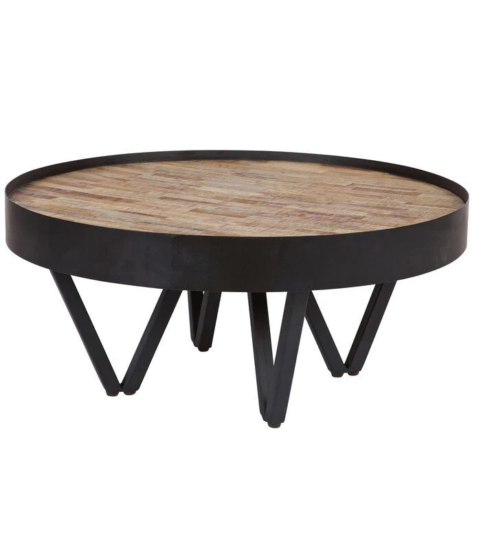 WOOOD Dax Bijzettafel - Hout/metaal - Natural - 34x74x74 1 WOOOD Dax Bijzettafel - Hout/metaal - Natural - 34x74x74