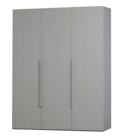 WOOOD Rens Kledingkast 3-Deurs - Noten/Grijs - 210x165x58