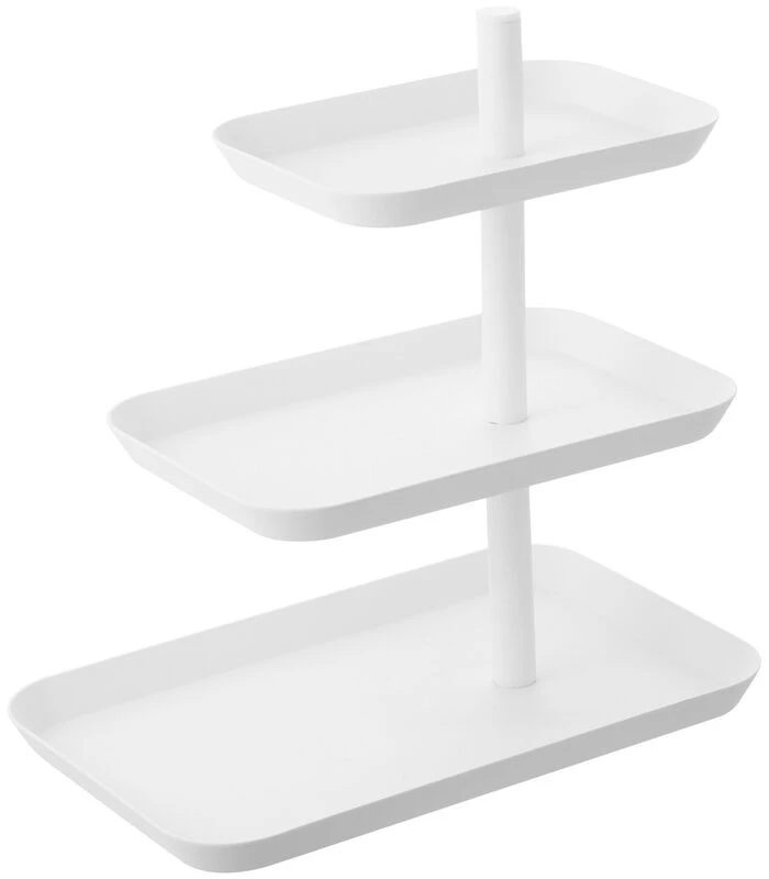 Yamazaki Serving Stand 3 Tiered - Tower - White 1 Yamazaki Serving Stand 3 Tiered - Tower - White
