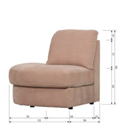 VTwonen Family 1-Zits Element Ronde Hoek Links - Roze - 85x93x98 -Huishoudelijke Producten Winkel c4b7c29c866f44f380bdc6b45cde6a84