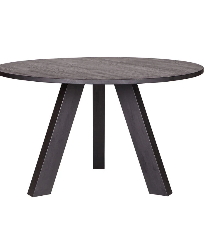 WOOOD Eettafel Rhonda - Eiken - Blacknight - 77x129x129 1 WOOOD Eettafel Rhonda - Eiken - Blacknight - 77x129x129