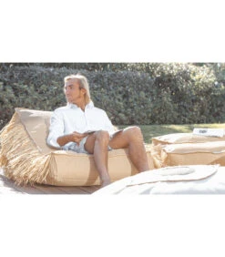 Buitenligstoel Met Raffia-effect En Franjes -Huishoudelijke Producten Winkel c71fcedd31bf491eb8b7ff5968251ad7