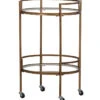Exclusive Zora Trolley - Metaal/Glas - Antique Brass - 79x50x50