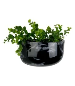 PRESENT TIME Bloempot Oval Wide - Zwart - 10,8x9,5cm -Huishoudelijke Producten Winkel c9b707dd022240efa02d98c3e339d81a