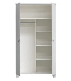 WOOOD Ties Kast - Grenen - Wit - 202x111x55 -Huishoudelijke Producten Winkel d0f44545a9e046de9c3b3064b90a06f1