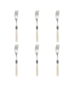 Dessertvork Mona Lisa 18.8 Cm 18/10 Offwhite Zilver 6 Stuk(s)