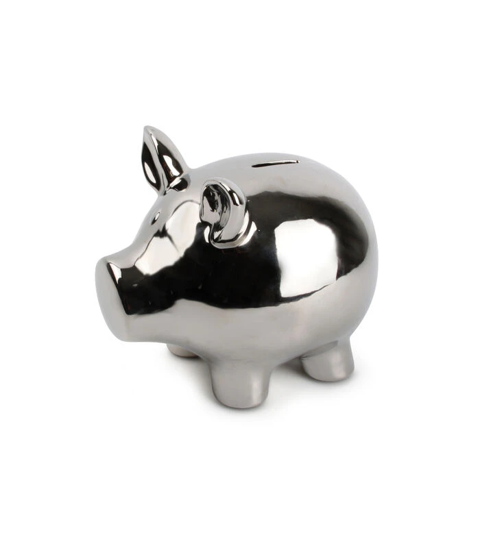 Spaarpot Zilver Oink 1 Spaarpot Zilver Oink