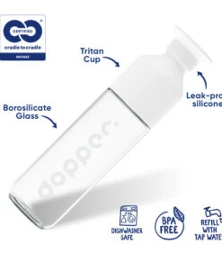 Dopper Glazen Drinkfles Glass 400ml -Huishoudelijke Producten Winkel d72bc33025684efeb3a40a26e608bec1