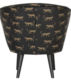 WOOOD Bo Fauteuil - Velvet - Panter Print - 71x69x76 -Huishoudelijke Producten Winkel da0991447a21495fa606858a42f65245