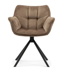Eetkamerstoel Draaibaar Carnaby Dining Armchair - Polyester - Goud
