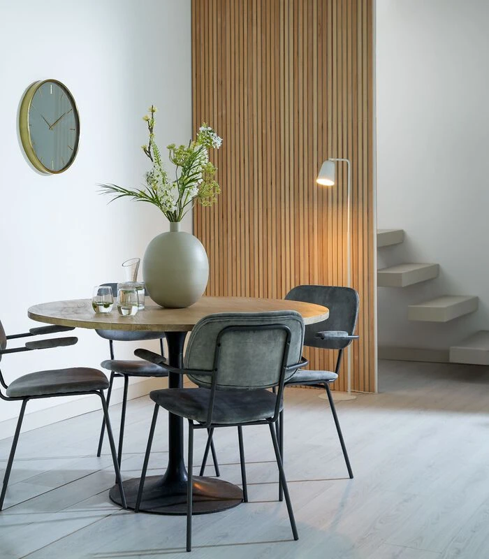 Eettafel Biboca - Hout/Zwart - Ø120cm 2 Eettafel Biboca - Hout/Zwart - Ø120cm - Afbeelding 2