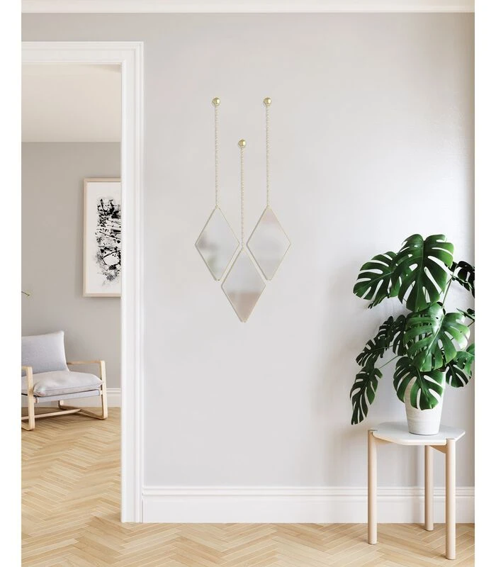 Umbra Diamantvormige Spiegels (set Van 3) 4 Umbra Diamantvormige Spiegels (set Van 3) - Afbeelding 4