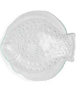Decoratieve Schaal, Serveerschaal Vis - Flounder Fish - Transparant