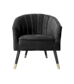 Leitmotiv Stoel Royal - Velvet Zwart - 70x71x80cm