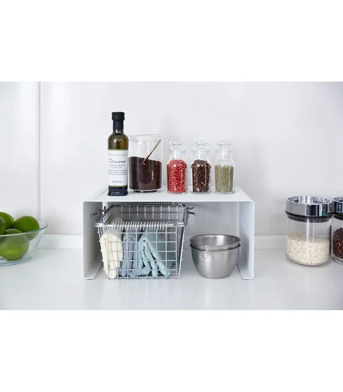 Yamazaki Stackable Kitchen Rack - Tower - White 4 Yamazaki Stackable Kitchen Rack - Tower - White - Afbeelding 4