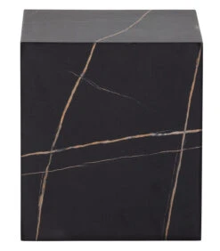 Exclusive Benji Bijzettafel - Marmerlook - Zwart - 45x40x40