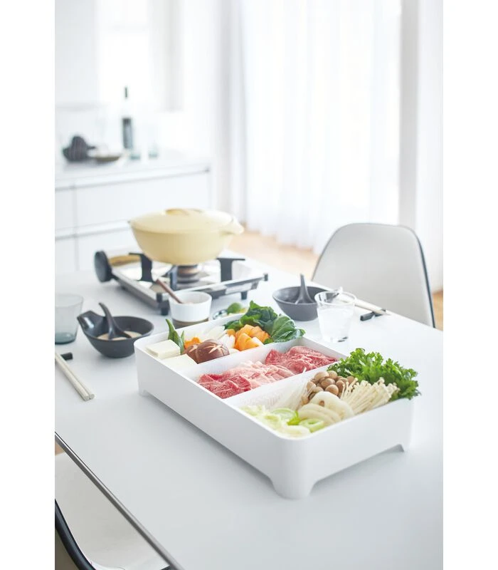 Yamazaki Cooking Tray Square - Tower - White 2 Yamazaki Cooking Tray Square - Tower - White - Afbeelding 2