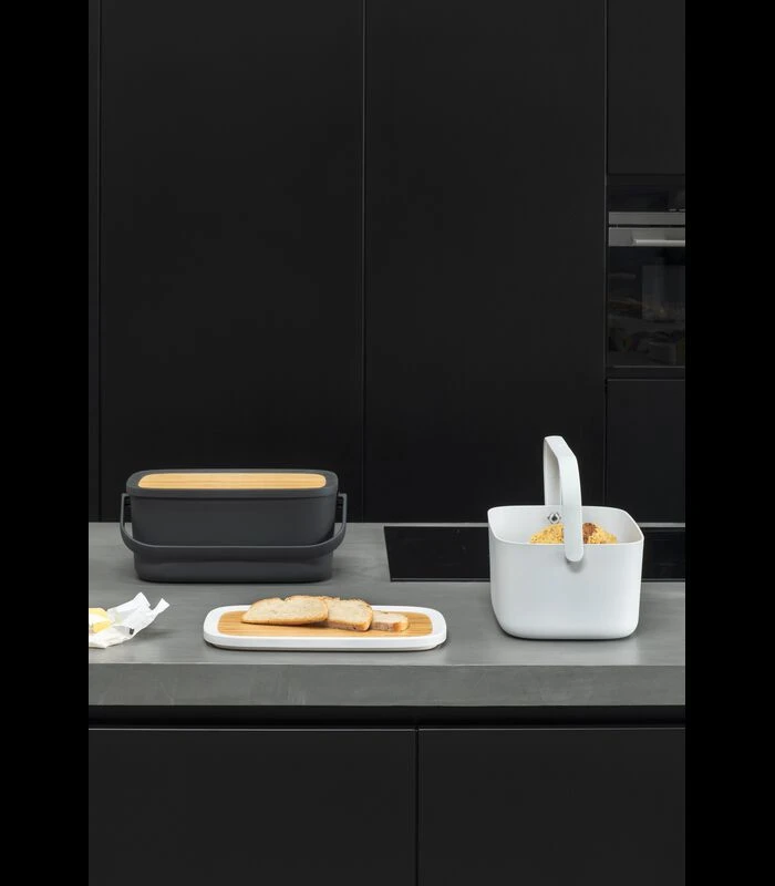 Brabantia Broodtrommel Nic - Dark Grey 2 Brabantia Broodtrommel Nic - Dark Grey - Afbeelding 2