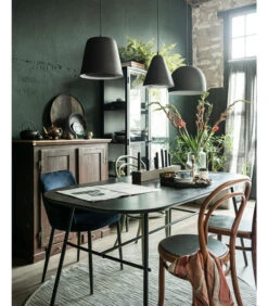 VTwonen Precious Vitrinekast - Metaal - Zwart - 190x90x43 -Huishoudelijke Producten Winkel ec401509a8a748e39ea4210ce82085d6