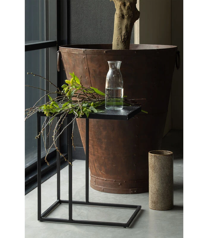 WOOOD Bijzettafel U-vorm Buiten Febe- Metaal - Zwart - 55x45x35 2 WOOOD Bijzettafel U-vorm Buiten Febe- Metaal - Zwart - 55x45x35 - Afbeelding 2