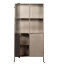 BePureHome Fossil Vitrinekast - Metaal - Champagne - 180x95x38 -Huishoudelijke Producten Winkel ee584ddf75ce4911a97287ae2382787a