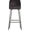 BePureHome Vogue Barstoel 80 Cm - Recycle Leer - Zwart - 103x50x55