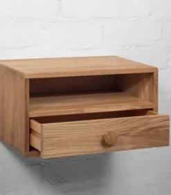 Zwevend Nachtkastje HOPE Met Knop In Eikenhout -Huishoudelijke Producten Winkel f6589ac3c956408ba4ff2d63a41919c4