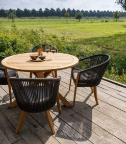 Tuintafel Java - Teak - Naturel - 76x130x130 -Huishoudelijke Producten Winkel f753c8e130af4852943c81a492d0acdc