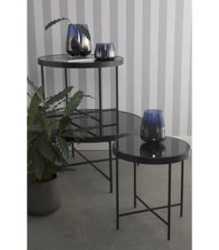 Leitmotiv Salontafel Smooth - Mat Zwart, Zwart Glas Top - 82,5x40cm -Huishoudelijke Producten Winkel f8be1d35ae124b02ad1536ba2a4dc6f0