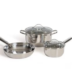 LIVOO Vijfdelige Roestvrijstalen Pannenset
