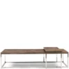 Salontafel Industrieel 170x70 Cm - Bushwick Table - Set Van 2 Stuks - Zilver