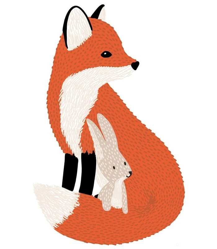 Muursticker Kinderkamer - Vos 1 Muursticker Kinderkamer - Vos