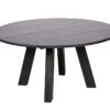 WOOOD Rhonda Eetkamertafel XL - Eiken - Blacknight - 75x150x150