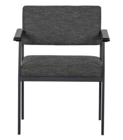 WOOOD Eetkamerstoel Gust - Polyester - Donkergrijs - Set Van 2 -Huishoudelijke Producten Winkel fe1810f37918412ca95790a65a352f2c